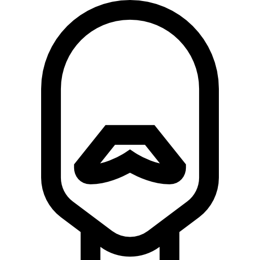 bigote Basic Straight Lineal icono
