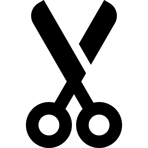 tijeras Basic Straight Filled icono