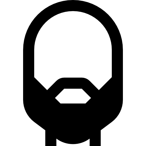 Beard Basic Straight Filled icon