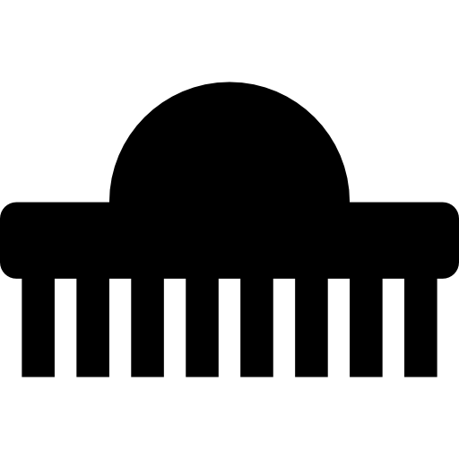 Hair comb Basic Straight Filled icon