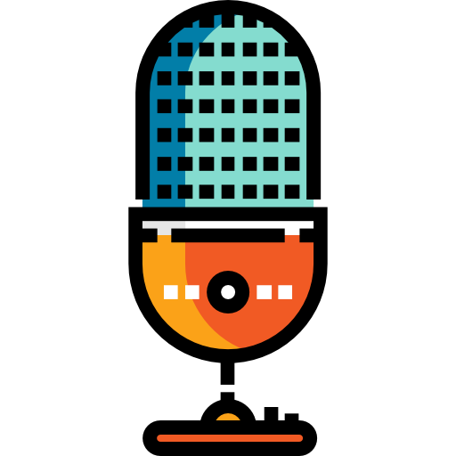micrófono Detailed Straight Lineal color icono