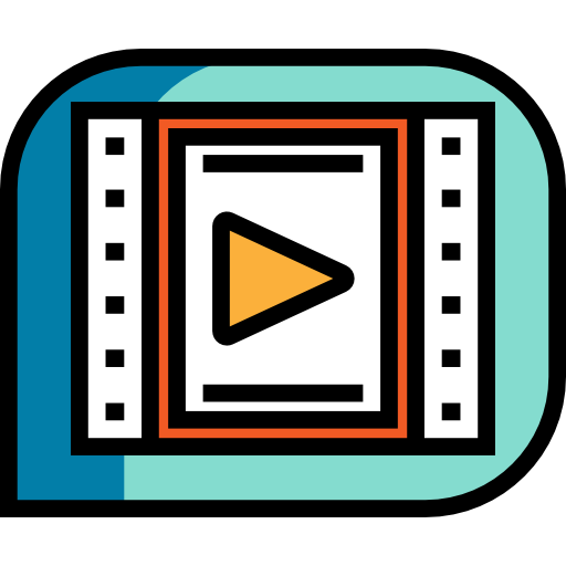 videoplayer Detailed Straight Lineal color icon