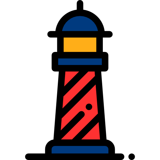 Lighthouse Detailed Rounded Lineal color icon