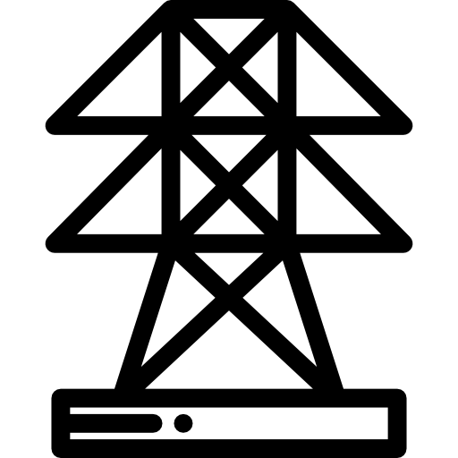 Power tower Detailed Rounded Lineal icon