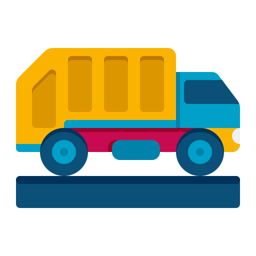 camion della spazzatura Flaticons Flat icona