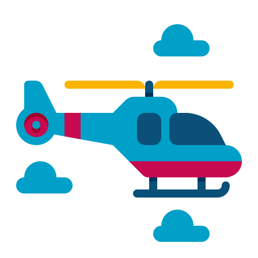 Вертолет Flaticons Flat иконка