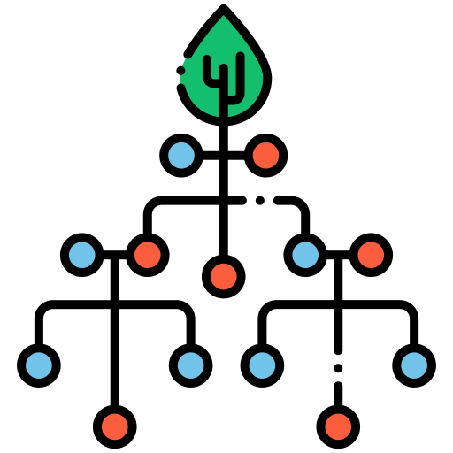 arbre généalogique Flaticons Lineal Color Icône