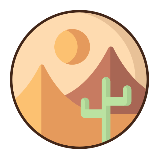 pustynia Flaticons Lineal Color ikona