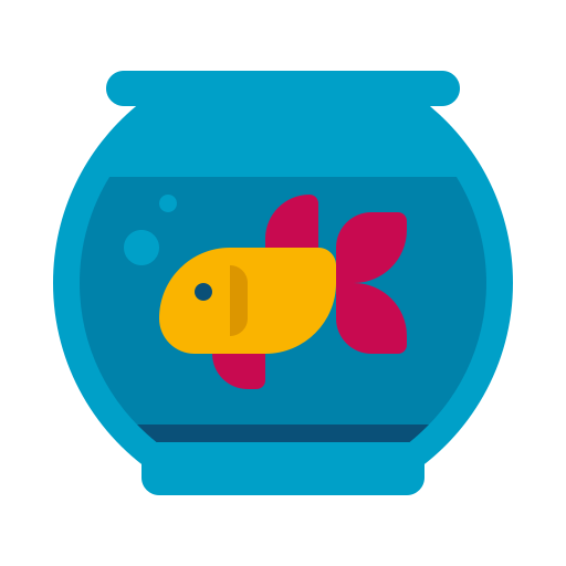 Золотая рыбка Flaticons Flat иконка