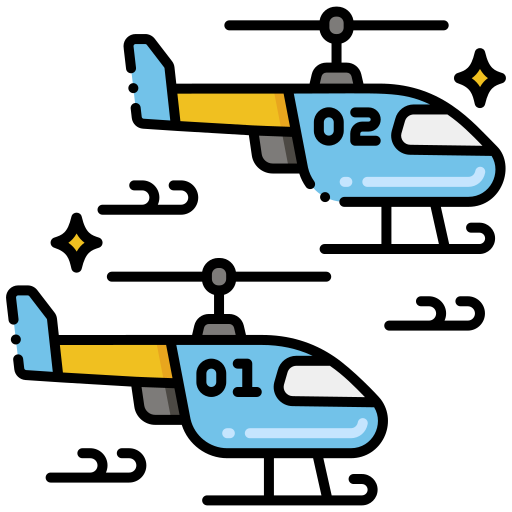 hubschrauber Flaticons Lineal Color icon