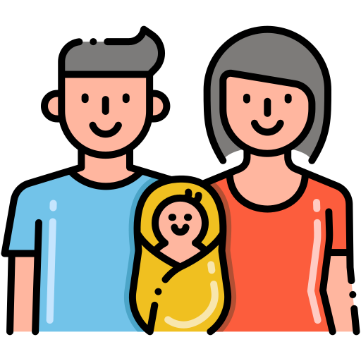 家族 Flaticons Lineal Color icon