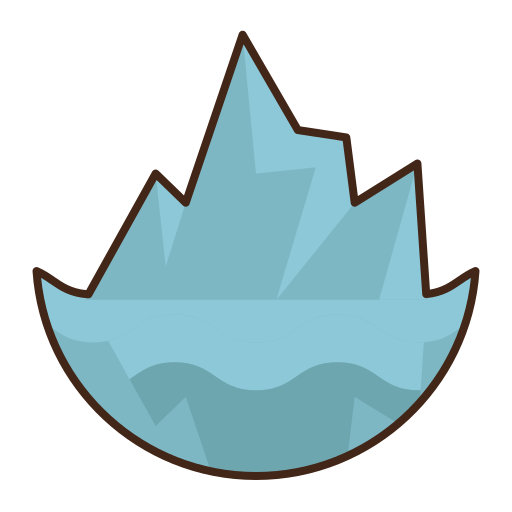lodowiec Flaticons Lineal Color ikona