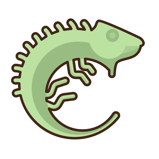 iguana Flaticons Lineal Color icona
