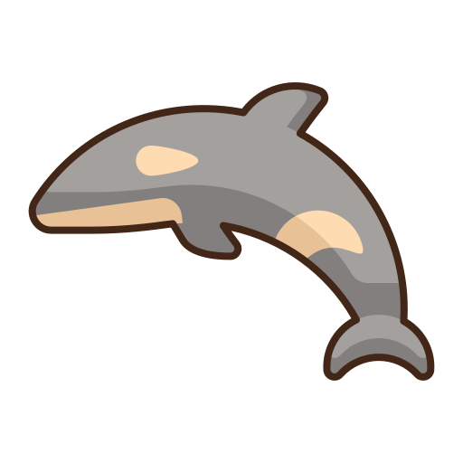 Killer whale Flaticons Lineal Color icon