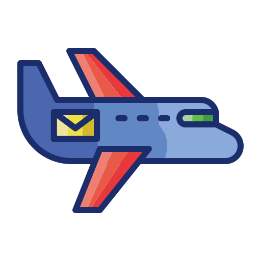 Самолет Flaticons Lineal Color иконка