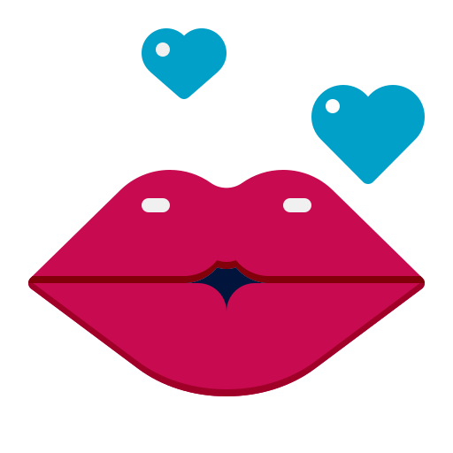pocałunek Flaticons Flat ikona