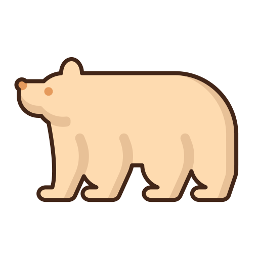 niedźwiedź polarny Flaticons Lineal Color ikona