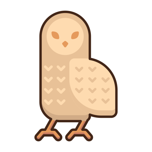 Snowy owl Flaticons Lineal Color icon