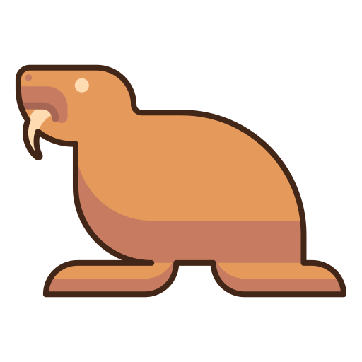 Walrus Flaticons Lineal Color icon