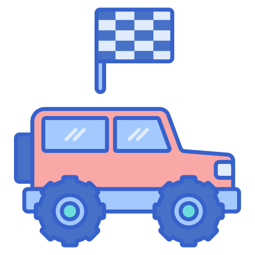 Racing car Flaticons Lineal Color icon