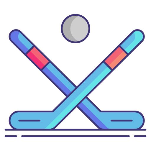 Field hockey Flaticons Lineal Color icon