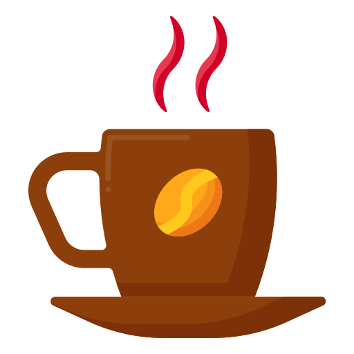 gorąca kawa Flaticons Flat ikona