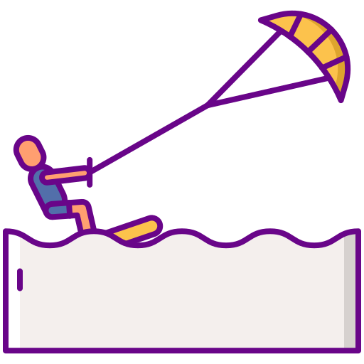 kiteboard Flaticons Lineal Color icoon