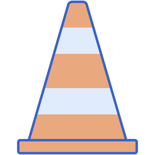 cône de signalisation Flaticons Lineal Color Icône