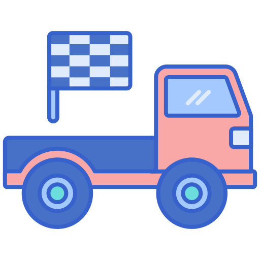ciężarówka Flaticons Lineal Color ikona