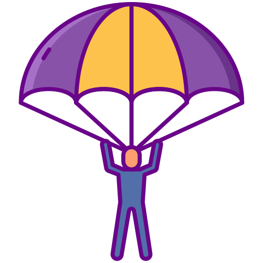paracaídas Flaticons Lineal Color icono