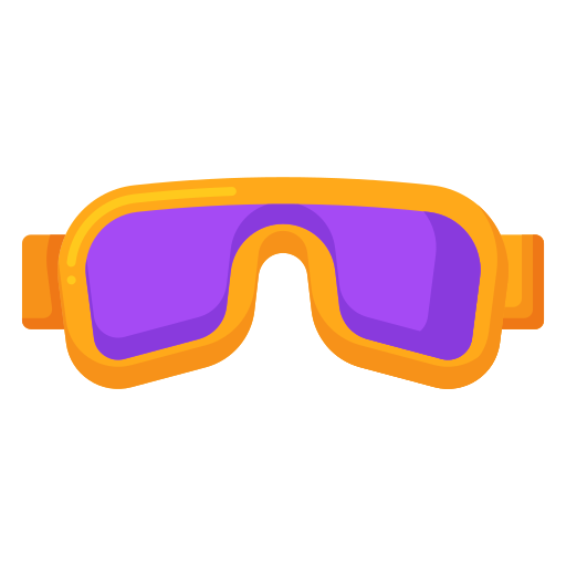 occhiali da sci Flaticons Flat icona