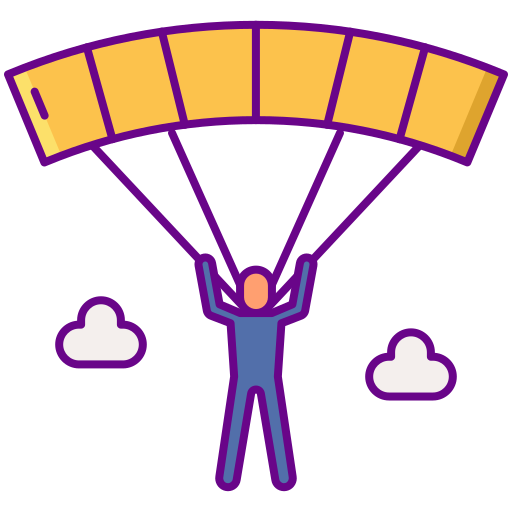Skydiving Flaticons Lineal Color icon