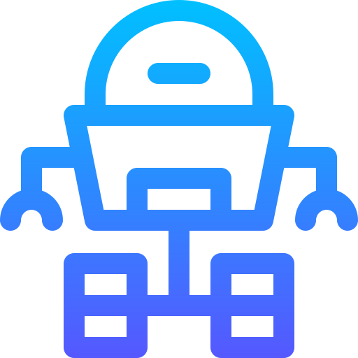 Space robot Basic Gradient Lineal color icon