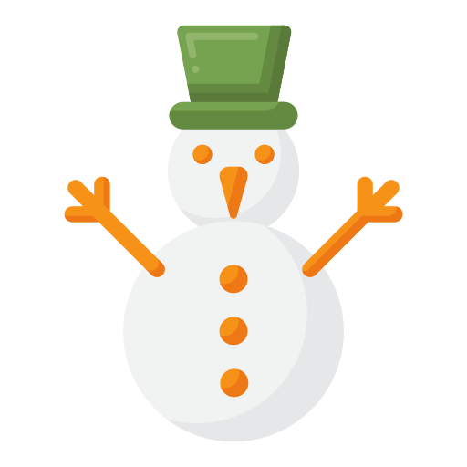 sneeuwman Flaticons Flat icoon