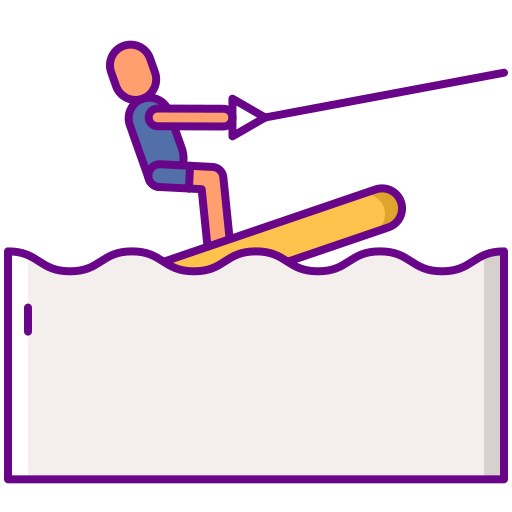 wakeboarden Flaticons Lineal Color icon