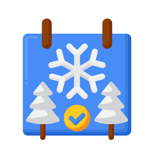 sezon zimowy Flaticons Flat ikona