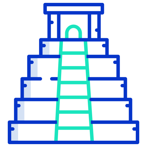 piramida majów Icongeek26 Outline Colour ikona