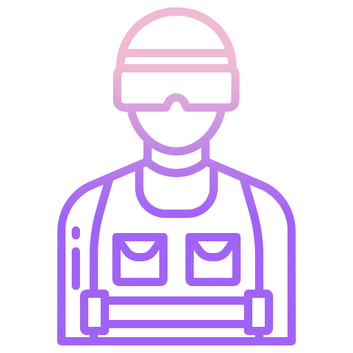 Riot police Icongeek26 Outline Gradient icon