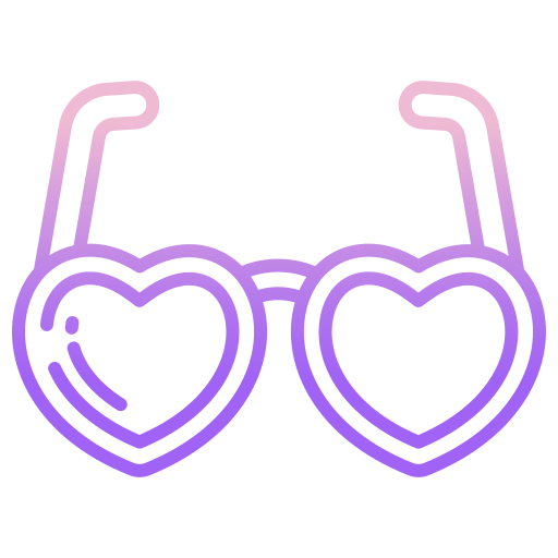 Heart glasses Icongeek26 Outline Gradient icon