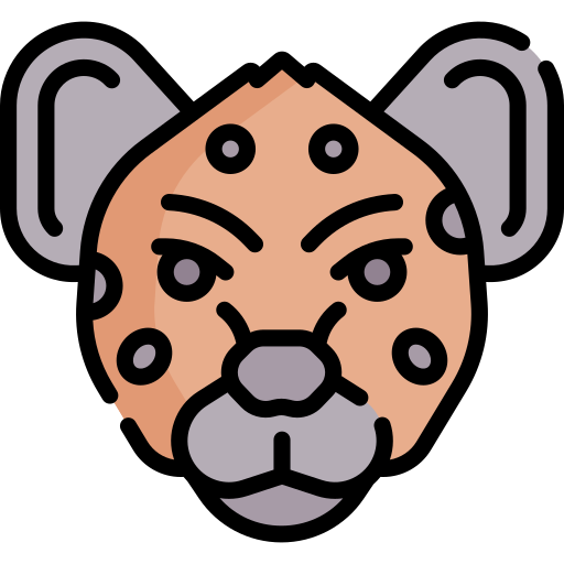 hiena Special Lineal color icono
