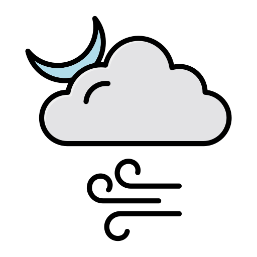 Cloudy night Generic Outline Color icon