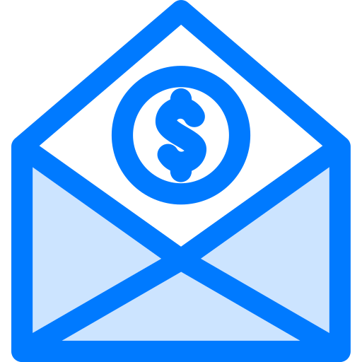 Send money Generic Blue icon