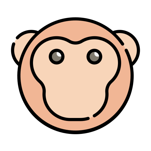 Monkey Generic Outline Color icon