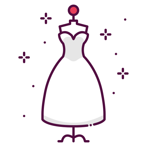 vestido de noiva Generic Outline Color Ícone