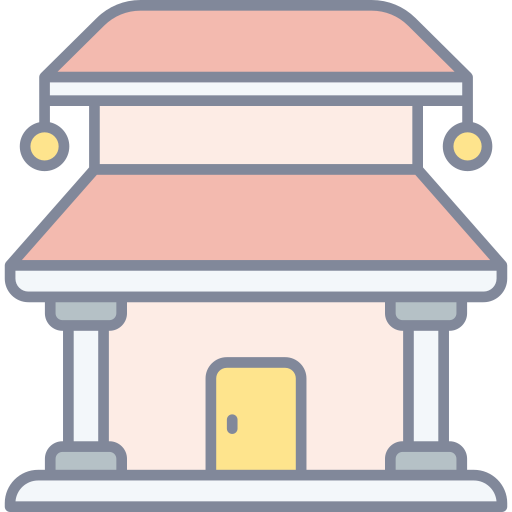 Chinese temple Generic Outline Color icon