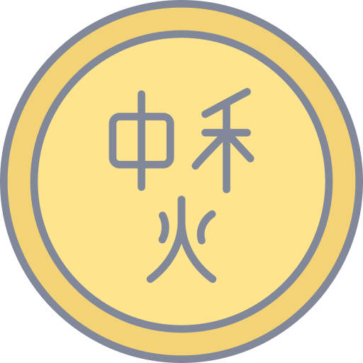 moneda china Generic Outline Color icono