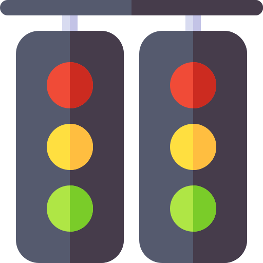 luzes de trânsito Basic Rounded Flat Ícone