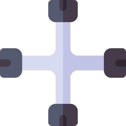 Cross wrench Basic Rounded Flat icon