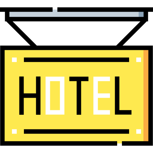 Знак отеля Detailed Straight Lineal color иконка