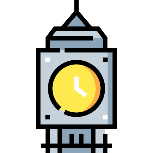 Часовая башня Detailed Straight Lineal color иконка